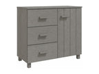 Buffet Ventoriq Gris clair 90x40x80 cm Bois massif de pin SHOJ91218