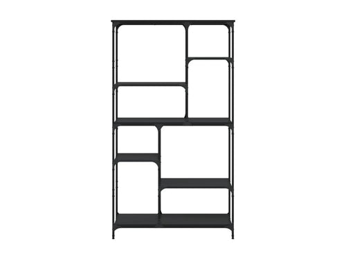 Black bookcase 99x35.5x176 cm engineered wood and steel PWRR66416