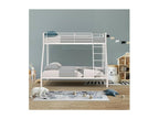 Lits superposés Boislis - Blanc - Métal - 90/140x190 cm - Sommiers inclus FYYM71004