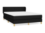 Lit à sommier tapissier avec matelas Noir 140x190 cm Tissu NROV62399