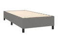 Lit à sommier tapissier avec matelas Gris foncé 100x200cm Tissu AHHT04315