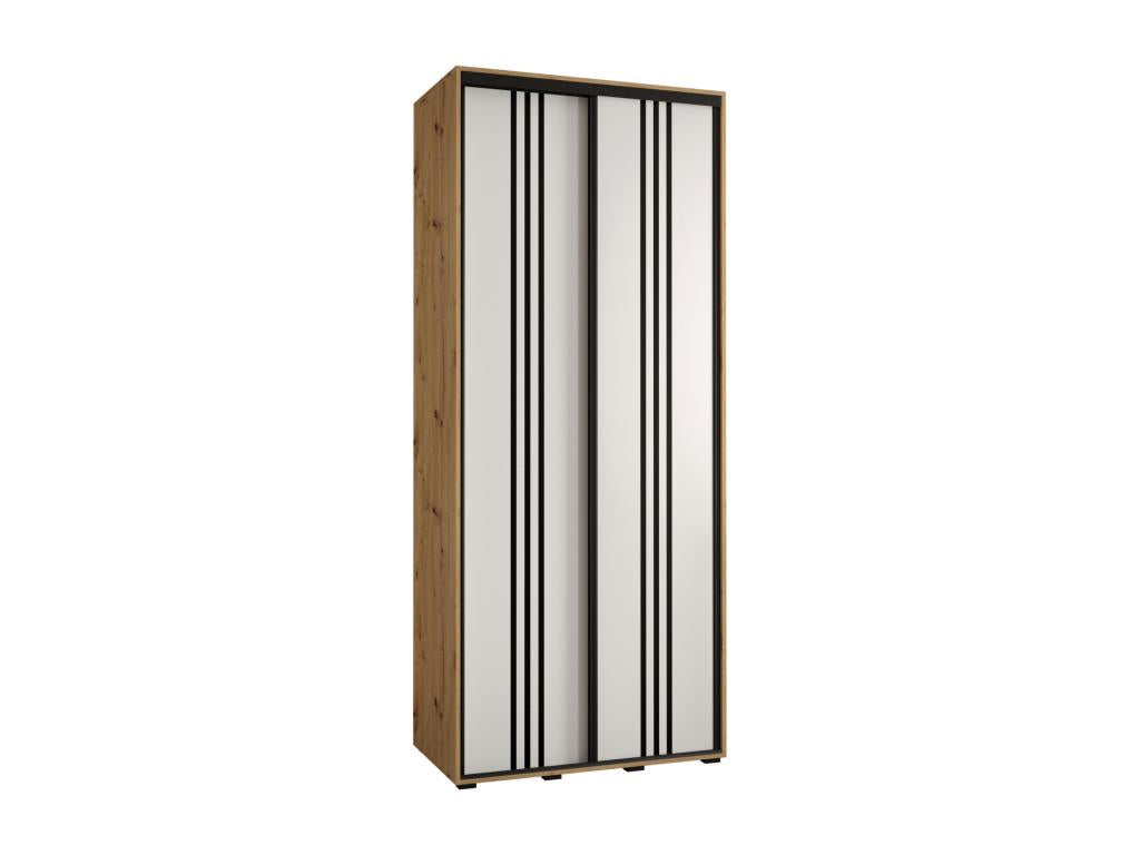 ARMOIRE Ventoriq 6 À PORTES COULISSANTES 235.2/110/45 2 portes Ventoriq/Blanc/Noir EGII03035