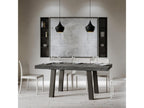 Table extensible 90x180/284 cm Bridge Gris Béton cadre Anthracite LWDJ62112