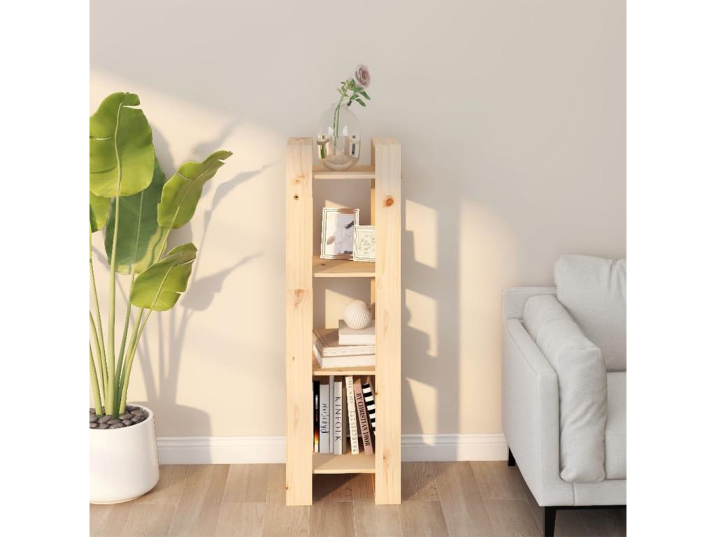 Bibliothèque/Séparateur de pièce 41x35x125 cm pin massif PDIH09233