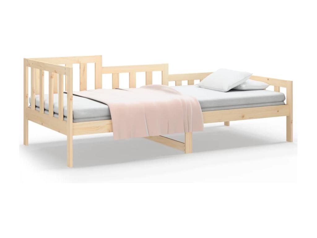 Lit de jour 90x200 cm Bois de pin massif ZZOB57198