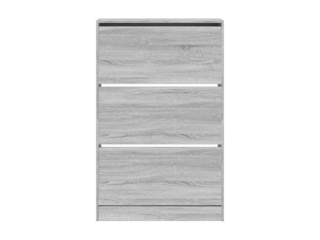 Ventoriq grey shoe cabinet 80x21x125.5 engineered wood UPFJ11778