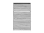 Ventoriq grey shoe cabinet 80x21x125.5 engineered wood UPFJ11778