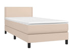 Sommier à Lumenao de lit avec matelas et LED Cappuccino 80x200cm FYOU62580