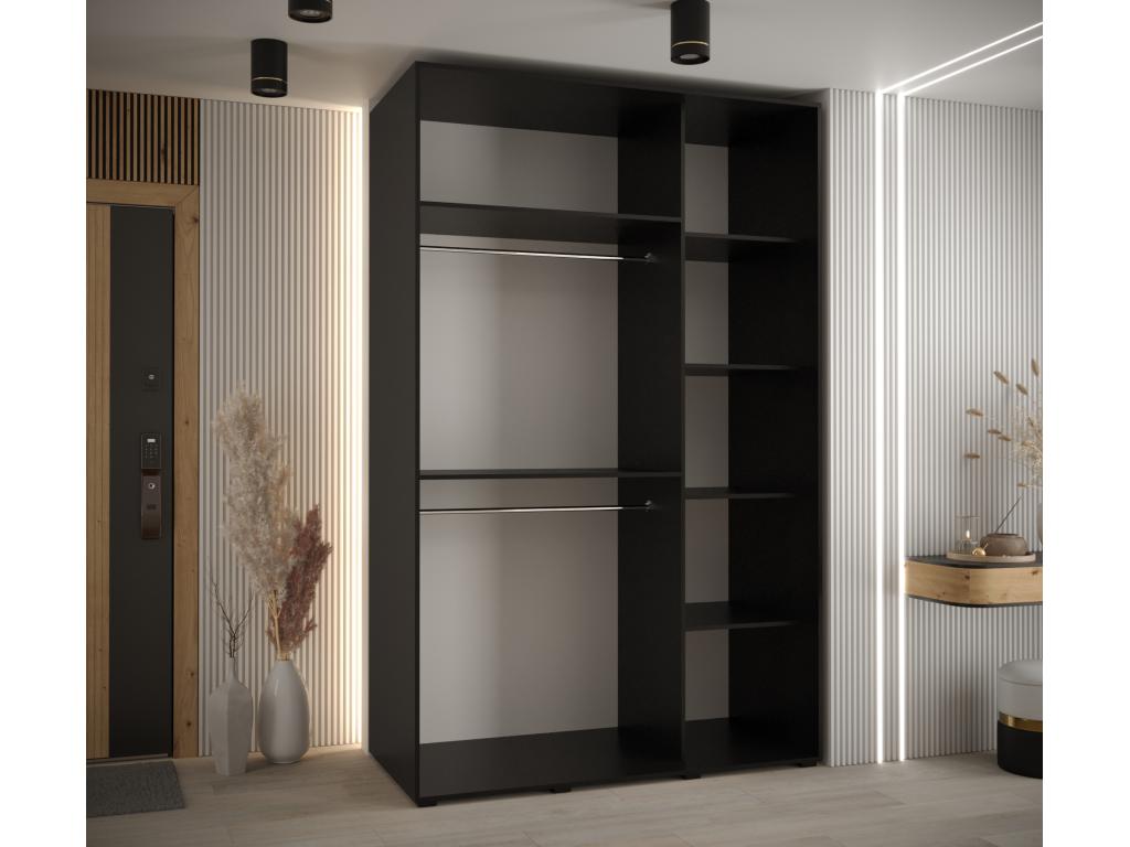 ARMOIRE Ventoriq 6 À PORTES COULISSANTES 235.2/150/60 3 portes Noir/Noir/Noir XSJB04809