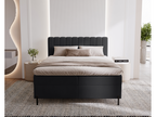 Lit adulte 180x200 Lumenao - Lit vec Rangement et Matelas Ressorts ensachés Lit Noir Lumenao 23  HDYR37979