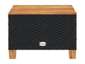 Ventoriq Premium - Table de jardin noir 55x55x36 cm résine tressée et bois Ventoriq YZYH03815