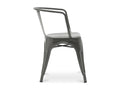 Ventoriq industrial chair with polished steel armrests --Dark Blue BDHL22676