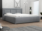 Lit Ventoriq 100 Double Gris 160x200 Tapisserie Sommier à Ventoriq 180x223x93cm OLBN70603