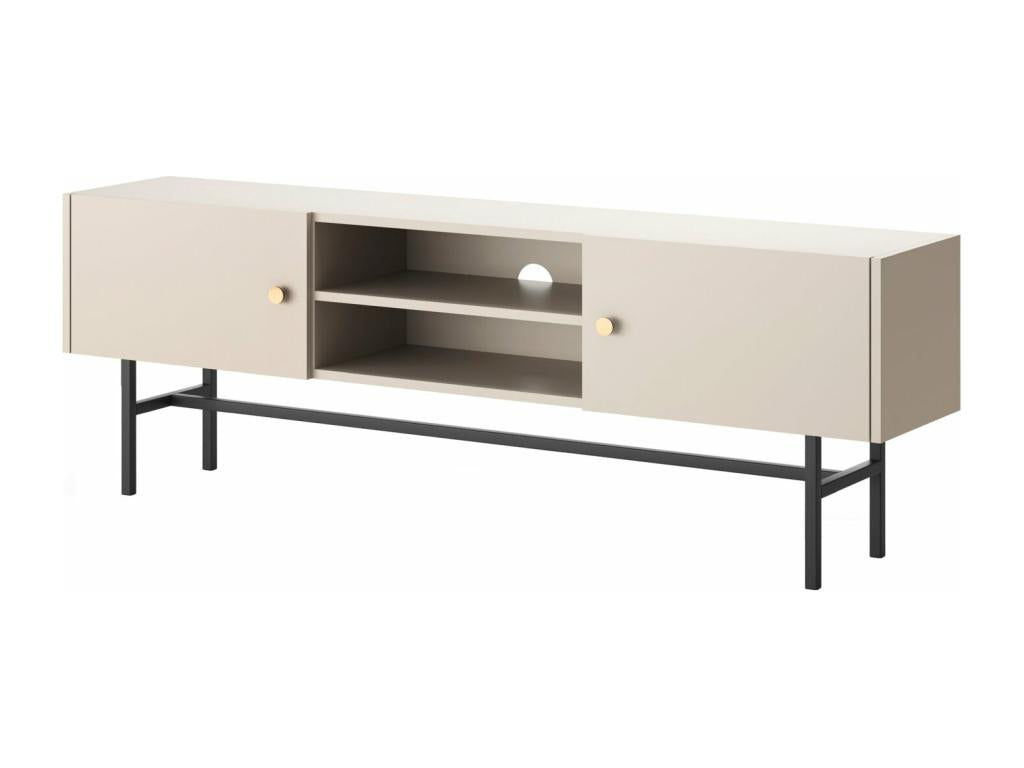 Meuble TV - 2 portes- 155 cm - grège - Boislis ZWSF93996