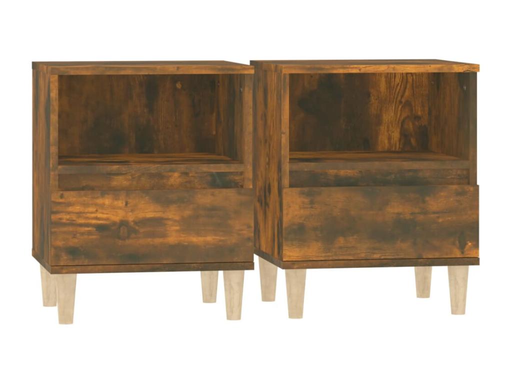 2-piece bedside tables, smoked oak, 40x35x50 cm KHMP74079