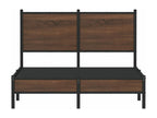 Cadre de lit en métal sans matelas chêne marron 120x200 cm CVLN09593
