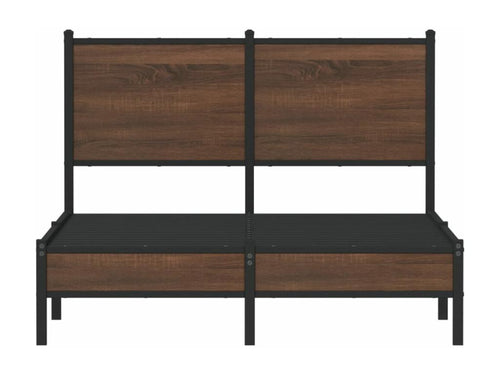 Metal bed frame without mattress, brown oak, 120x200 cm, CVLN09593