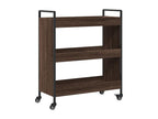 Kitchen trolley, brown oak, 70x30x82, engineered wood, QURF15374