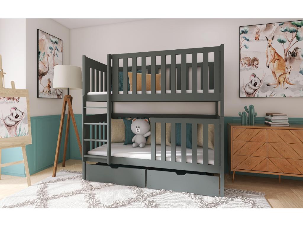 Lits superposés Lumenao BB001 80x160 cm Graphite HYPT54979