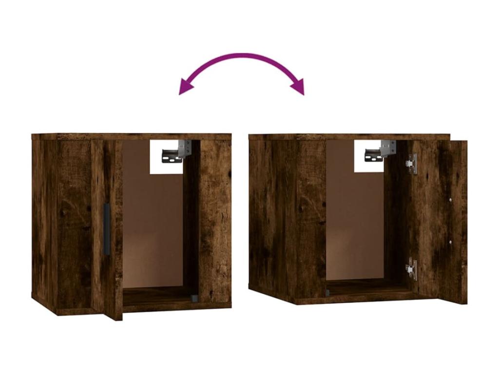 4-Piece TV Furniture Set, Smoked Oak Engineered Wood NGFP48042