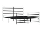 Cadre de lit métal avec tête de lit/pied de lit noir 160x200 cm FLSS54871