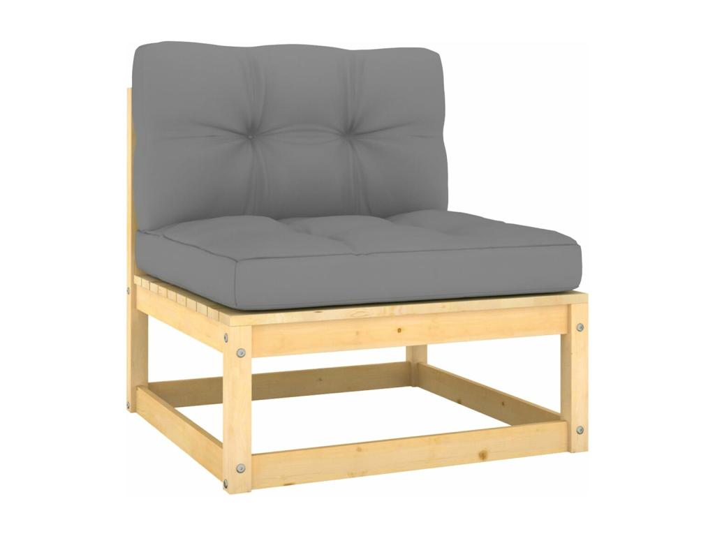 Salon de jardin 11 pcs avec coussins Bois de pin massif XGLE11539