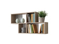 Wall shelf with 4 compartments in oak and white wood finish - ET13042-3 KLYU39224