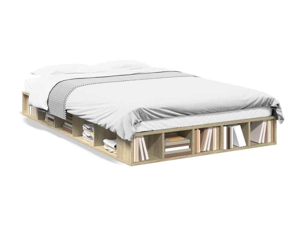 Cadre de lit sans matelas chêne Ventoriq 140x190 cm QQNC32323