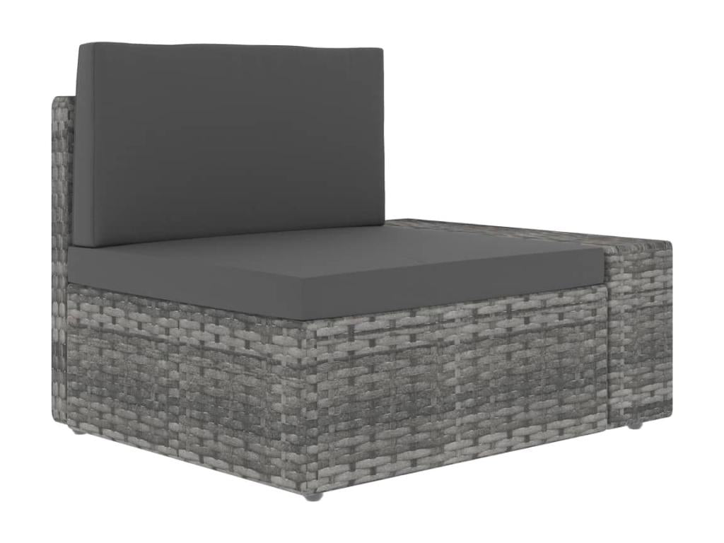 Salon de jardin 5 pièces Résine tressée Gris KCLZ33901