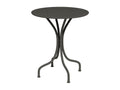Round garden table, 60cm diameter, in metal - Anthracite grey - Ventoriq NRGT00973