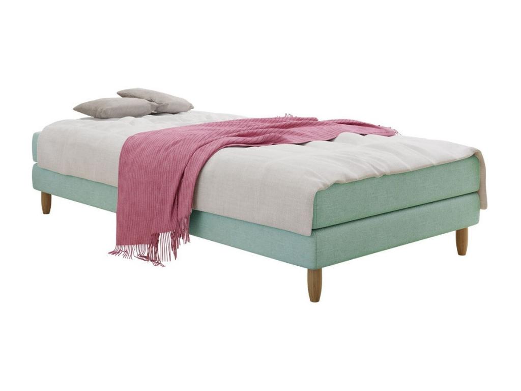 Lit Lumenao 126 Unique Turquoise 90x200 Tapisserie Sommier à Lumenao 90x200x41cm CKJK44592