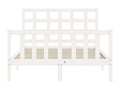Cadre de lit sans matelas blanc bois de pin massif YEDQ76049