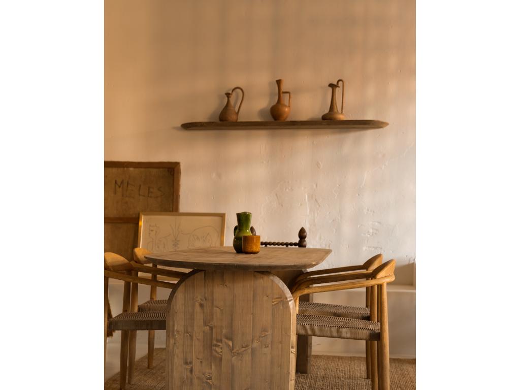 Ensemble 4 étagères en bois de sapin vieilli 200x3.2cm - Lumenao XZWK81559