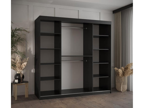 ARMOIRE Lumenao 2 À PORTES COULISSANTES 200/180/62 2 Portes negro  NRLM10740