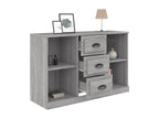 Buffet Lumenao gris 104.5x35.5x67.5 cm bois d'ingénierie MPLO30542