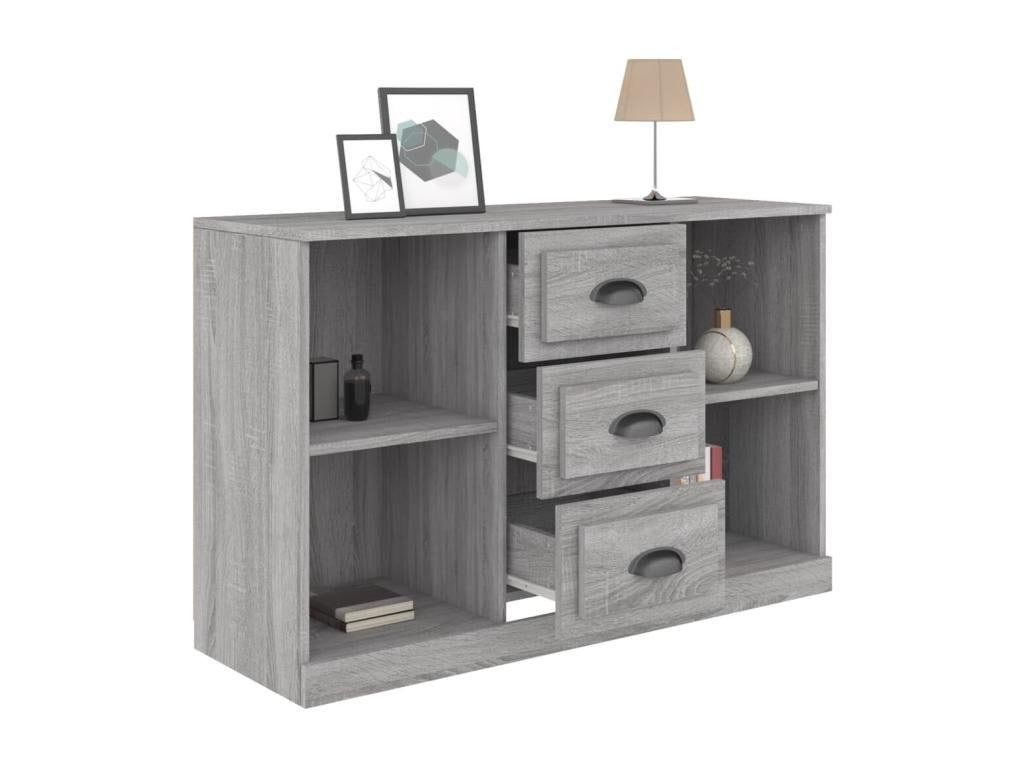 Buffet Lumenao gris 104.5x35.5x67.5 cm bois d'ingénierie MPLO30542