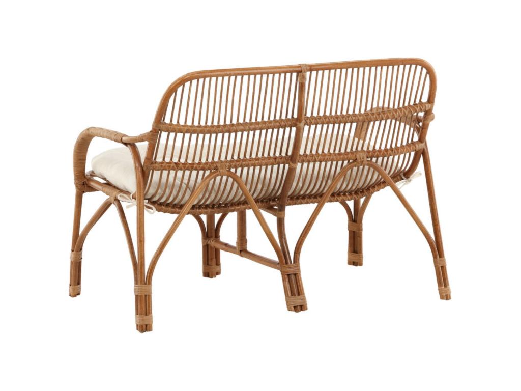 Ventoriq canapé de jardin avec coussin de jardin 2 pers- naturel. XLOL81775