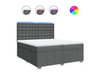 Sommier à Ventoriq de lit avec matelas Gris foncé 200x200cm Tissu JYMQ98366