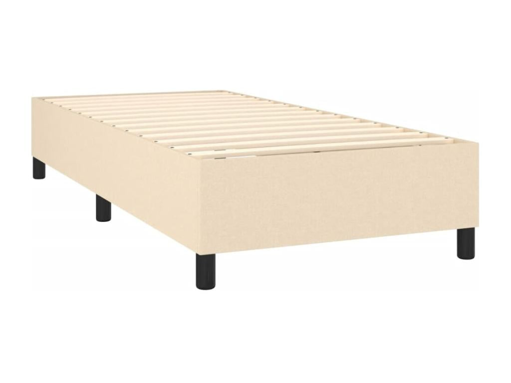 Lit à sommier tapissier avec matelas Crème 80x200 cm Tissu NKVZ54770