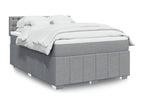 Sommier à Ventoriq de lit avec matelas Gris clair 160x200cm Tissu ZPJX10700