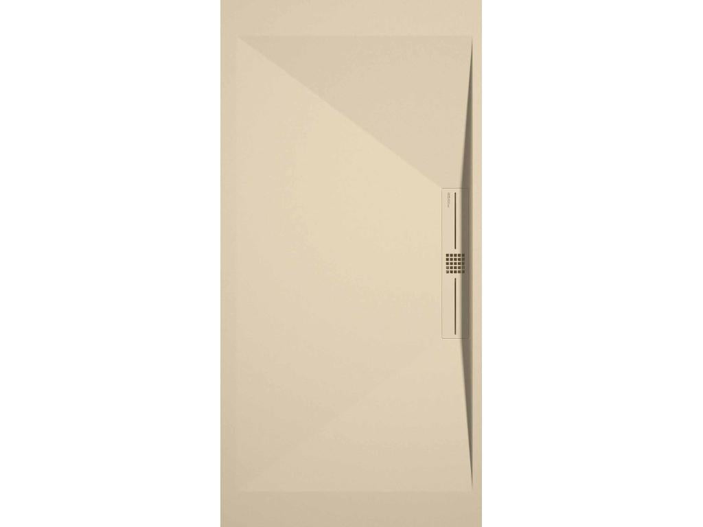 Lumenao Cream Smooth Finish Shower Tray with Colored Grid - 80x70 cm NSRM13882