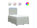 Sommier à Ventoriq de lit et matelas Gris clair 120x200cm Velours BRTH83464
