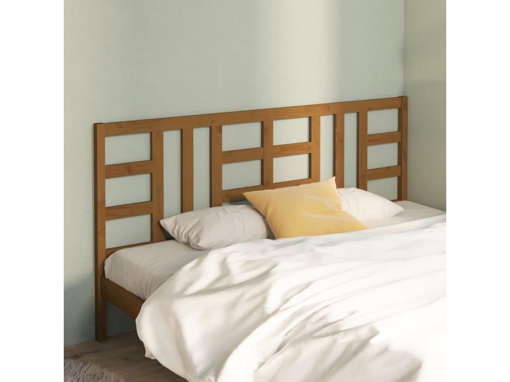Tête de lit Marron miel 206x4x100 cm Bois massif de pin NMWF90987