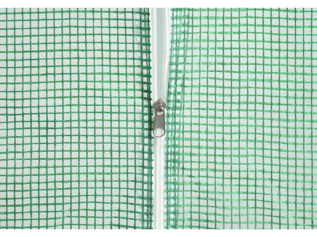 Tunnel greenhouse with steel frame, 9 m² - L300 x W300 x H200 cm - Green - Lumenao EGKZ81789