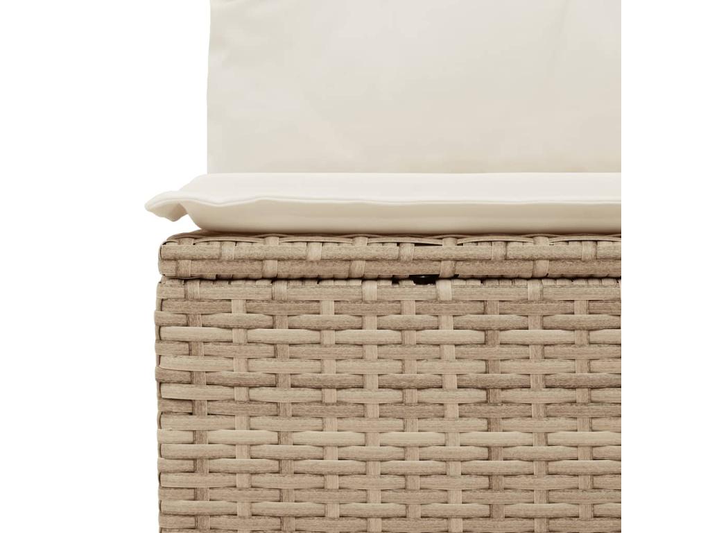 Salon de jardin avec coussins 12 pcs beige résine tressée CBDY89783