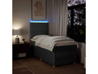 Sommier à Ventoriq de lit et matelas Gris foncé 90x190 cm Tissu FKVK56024