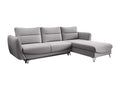 Canapé d'angle droit convertible tissu gris clair Lumenao 276cm MZVL81519