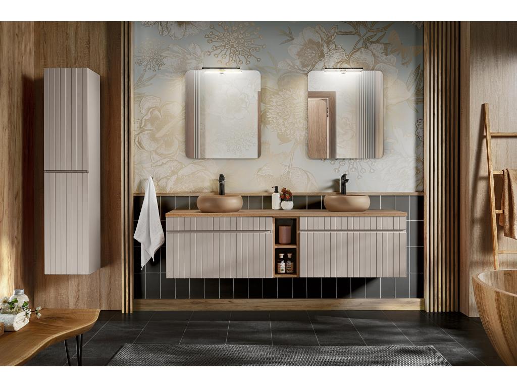 Armoire Haute Ventoriq HC35 2D 35x33x160 Clair naturel WXIR00403