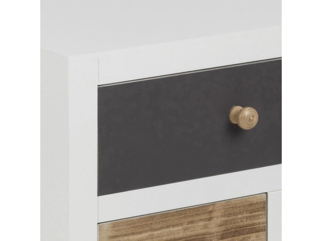 Table de chevet 4 tiroirs multicolore Lumenao QDRL51641