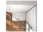 Paroi de douche à l'italienne avec retour pivotant fixé 140 25x200cm avec barre de fixation 90cm en carré en 8mm verre anticalcaire CELX70785